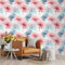 Selbstklebende Tapete Rosa Lotus Strukturtapete Wandtattoo Schlafzimmer Tapete Selbstklebend Vliestapete Wallpaper for Living Room Tapeten Leicht zu Entfernen Wandschutzfolie 45x300cm
