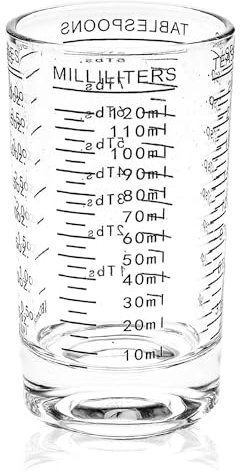Schnapsgläser Messbecher 1 Stück, Glas Messbecher Mit Waage, 120ML Espresso Schnapsgläser Mini Messbecher für Küche,Bar,Cocktail,Tequila,Wodka (Schwarz)