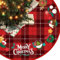 Weihnachtsbaum Decke Rock Weihnachtsbaumdecke Rund 120cm/47zoll Christbaumdecke Rund Tannenbaum Decke Baumdecke Weihnachtsbaum Unterlage, Weihnachtsbaum Teppich Rund für Christbaumschmuck(D)
