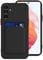 Compatible with Samsung S24 FE Case, Silicone Samsung Galaxy S24FE Phone Case With Card Holder, Slim Soft TPU Shockproof Full Body Protection With Card Slot (Black)