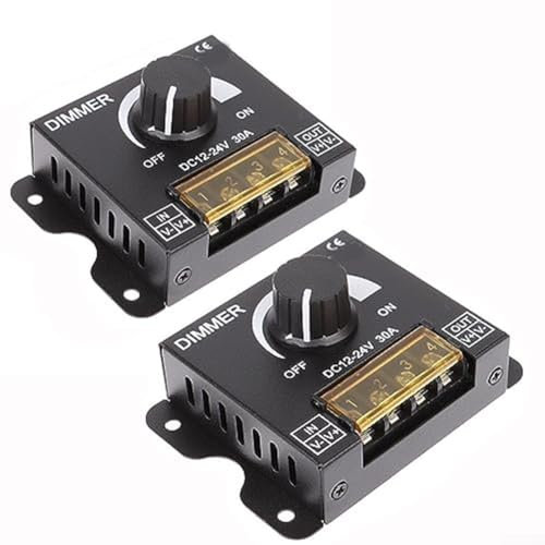 Stilvolle und praktische LED Dimmer Controller Set, 30A Spannungsregler Einstellbarer Controller Für LED Strip Dimmer Dimmer Ersatzteile Zubehör