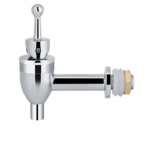 Ausla Auslaufhahn 1/4 Zoll Weinfass Kupfer Wasserhahn Bierzapfhahn Einstellbare 1,2/1,8 cm Gewinde Bierhahn Fassbierhahn Einstellbarer für Hause Bar Restaurants (Verchromt 12 mm)
