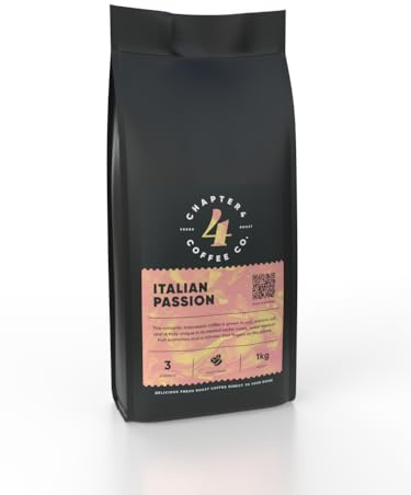 Chapter 4 Coffee Co Italian Coffee Beans | Finely Crafted, Single Origin Arabica, 1kg Whole Bean, Unflavored, Caffeinated