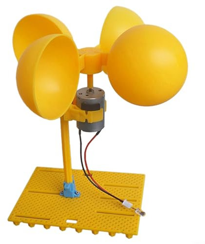 Entgoinggo Kit de generador de turbina eólica de electricidad, tipo de viento generador de turbina modelo de energía para conversión Escuela Educativa y DIY Experimento de educación científica