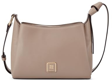 Nine West Damen Lyra Crossbody Deisgner, Handtasche, modische Umhängetasche, Schwarz, Dunkler Mushroom
