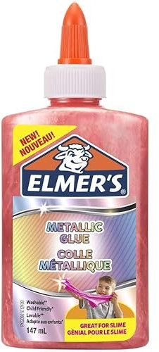 Colla metallizzata Colla per slime scintillante 147 ml per Elmer's lavabile per bambini (rosa)