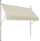 Outsunny Store banne autoportant Manuel auvent rétractable 3L x 1,2l x 2,1-3H m Inclinaison réglable pour Balcon sans Trous à percer métal alu Polyester Sable