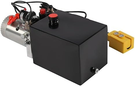 Pompa idraulica da 12 V, pompa idraulica, 8T per rimorchi a ribaltamento semplice, pompa idraulica, aggregata idraulica, pompa manuale idraulica, adatta per ascensori, carrelli elevatori, ecc.