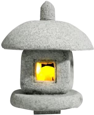 Suoumwa Garden Statue Mini Pagoda Lantern Light Fish Tank Micro Landscape Yard Aquarium Bonsai Home Outdoor Decorations