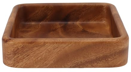 Riuulity Piatto di Frutta in Noce, Vassoio in Legno Artigianato a Mano Vassoio in Legno in Noce per Frutta da Dessert Frutta Secca da 12 Pollici da 12 Pollici (piazza)