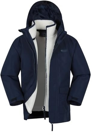 Mountain Warehouse Creek Kids Waterproof 3-in-1 Jacket Navy Kids Size 11-12 Years