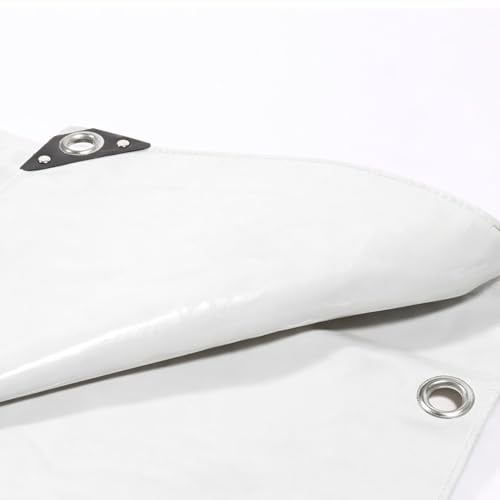 PVC Abdeckplane Weiß 650 g|m² Dicke LKW Plane wasserdicht mit Ösen 2 x 3 m