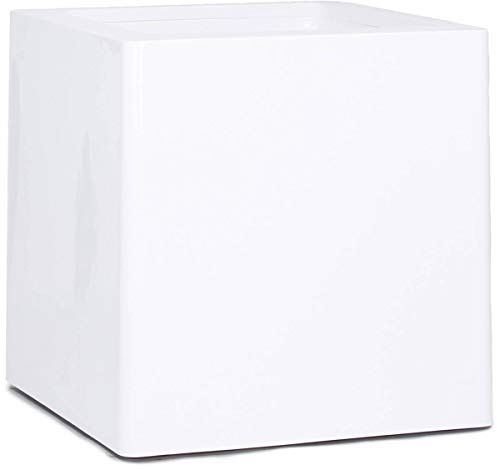 Fleur Ami – Bandeja de fibra de vidrio gelcoat 80 x 80 cm de altura 80 cm Ext. Cubo blanco brillante – dimhaut: H 80 cm – Color: Blanco Nieve