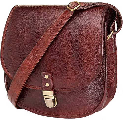 Urban Leather Dunkelbraun Umhängetasche Handtasche Geldbörse für Damen, Damen und Teenager Mädchen Satteltasche Schultertasche Umhängetasche Ledertasche Leder Geldbörse Ledersattel Geldbörse (30 cm)