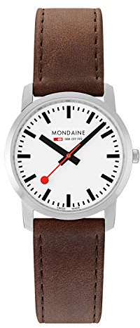Mondaine Unisex Analog Quarz Uhr mit Leder Armband A400.30351.11SBG