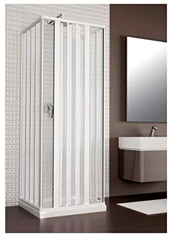 Box Doccia in PVC 80x100x80 cm a tre lati con apertura bilaterale Rio