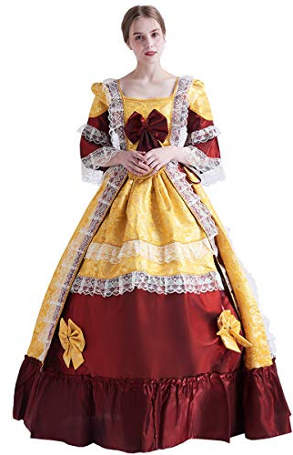 Damen Rokoko Ballkleid Gothic Viktorianisches Kleid Kostüm (L) (2XL)