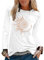 Abtel Tshirt Damen Oberteile Elegant Long Sleeve Crop Tops Casual Langarmshirt Sunflower Drucken Longshirt Tops 9# Weiß S