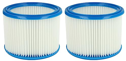 vhbw Filterset 2x Faltenfilter kompatibel mit Metabo ASA 25 L PC, ASA 30 L PC Inox Nass- und Trockensauger - Filter, Patronenfilter