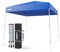 Wiltec Faltpavillon 250 x 250 x 270 cm blau wasserdicht, Pavillon mit Zentralverschluss, Gartenpavillon mit verstellbaren Beinen, Partyzelt für Festival