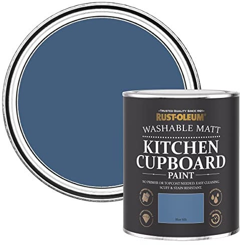 Rust-Oleum Blue Kitchen Cupboard Paint in Matt Finish - Blue Silk 750ml