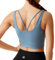 Desol Riemchen Damen Sport BH mit Polstern für Damen, Lang Geschnittenes Tank-Top Mittlerer Stark Halt Ohne Bügel Yoga Bra für Workout Fitness