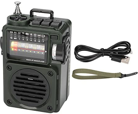 Radio Musik Player, Tragbarer Multimedia Musik Player HRD-700, Full-Band Broadcast Empfang von NOAA Bluetooth TF Kartenwiedergabe.