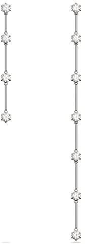 Swarovski Constella Drop-Ohrhänger, Asymmetrisches Design, Weiß, Rhodiniert