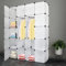 Izrielar Regalsystem Kleiderschrank 20 Würfel, DIY Modulares Kleiderschranksystem mit Türen, Platzsparendes, Erweiterbares Schrankregalsystem, 180 x 142 x 37 cm, Weiß