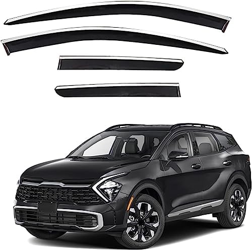4 Stück Auto Autofenster Windabweiser für Kia Sportage LWB MK5-NQ5 2023 2024+, Seitenscheiben Regenabweiser Schatten Deflektoren Auto Zubehör