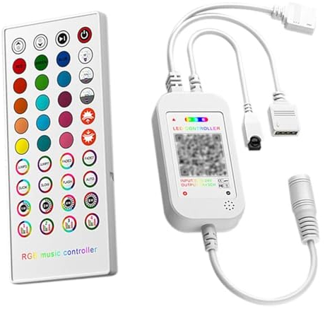 TVLIVE RGB LED controller,40 Tasten led fernbedienung DC 5V-24V RGB controller LED universalfernbedienung 4 Pin 2 Port,LED strip controller für SMD DIY 5050 3535 RGB-LED-Streifen-Leuchten mit Timer