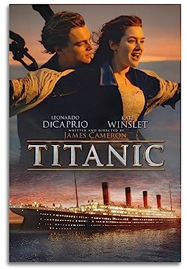 VZRSQZK Poster Film Titanic Poster Dekorative Malerei Leinwand Wandposter und Kunstdruck Moderne Familie Schlafzimmer Dekor Poster 20 x 30 cm