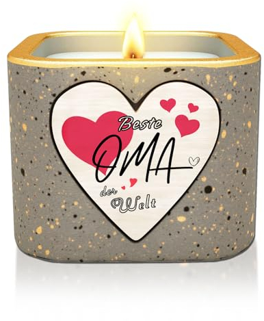 HSDSH Oma Geschenk Kerzen, Duftkerzen Geschenke für Oma, Beste Oma Geschenke von Enkelin Enkeln, Oma, Geburtstagsgeschenk Muttertagsgeschenk Ruhestand für Oma Großmutter Frauen