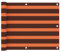 KTHLBRH Balkon-Sichtschutz Orange und Braun 75x600 cm Oxford-Gewebe, Sichtschutz Zaun, Balkonmarkisen, Balkonsichtschutz - Privatsphäre und stilvolle Dekoration für Ihren Balkon