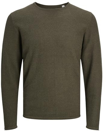 JACK & JONES Male Strickpullover Einfarbig Strickpullover | Knit Fit, Einfarbig, Langarm, Casual, Bei max. 40°C im schongang waschen