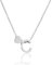 HSWYFCJY Halskette Damen Silber Herz Kette mit Buchstabe C 316L Edelstahl Initialen Anhänger Verstellbar Namenskette 45+5cm Personalisierte Schmuck Geschenke für Frauen Mädchen