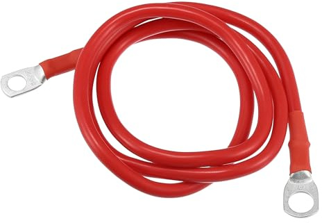 Hihaha Batterie Inverter Kabel 8 Awg Kupfer Rot 1 STK Für Auto & Boot | Marine, Wohnmobil, 3ft Länge, 5/16-3/8 Lochdurchmesser, Schrumpfschläuche, Isolierte Pvc-Kabel, Einfache Installation