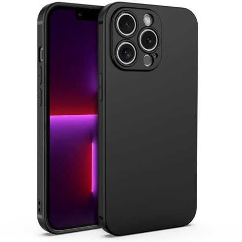 EasyAcc Slim Case for iPhone 13 Pro (ONLY), Thin Matte Black TPU Phone Cases Compatible with iPhone 13 Pro 6.1 inch, Finish Profile Soft Back Protective Cover