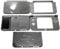 New3DSXL Extra Shells Housing Case Dark Grey 5PCS Set Replacement, for New 3DS New3DS XL LL, 3DSXL 3DSLL New3DSLL Consoles, Black Gray Outer Enclosure Upper/Bottom Covers Plates Faceplate