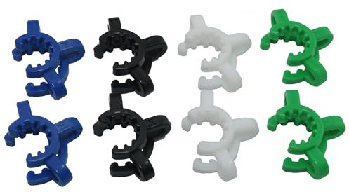 YTgilo 8PCS Plastic Clips Glass Conical Joint Clip Test Tube Clamp 0.55inch Assorted Colors Standard Mouth Clamp Grinding Mouth Clamp Hookah Fastener Accessories for Household Laboratory Use