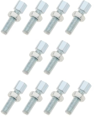 OTOTEC 10 Stück M6 X 20 Mm Gaszug Einstellschraube Bremszug Einstellschraube Gaszug Einstellschraube mit Mutter für Fahrrad