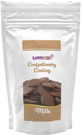 Dekozauber24 Kuvertüre Drops, braun, 500g, mit Kakao-Vanille Geschmack, Deco Melts Chips mikrowellengeeignet