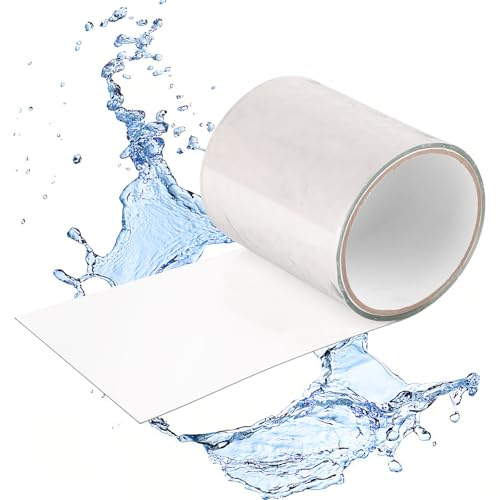 Deepton Zelt Reparatur Klebeband, 10X150cm Reparatur Klebeband Wasserdicht, Selbstklebend Reparaturband, Transparent Reparaturset, Reparaturband für Zelt Regenjacke Schlauchboot Luftbett