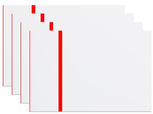 Signes De Gravure Au Laser, 4PCS Gravé Au Laser Plaque Acrylique Feuille De Plastique 20x30cm, Double Couleur Feuille De Gravure Panneaux Plastique Personnalisés Panneau à Graver (Blanc-Rouge)