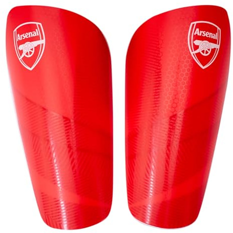 Hy-Pro Officially Licensed Arsenal F.C. Shin Pad, Junior - Shin Guard, Breathable, Lightweight, Durable, Protective Gear, Arsenal Merchandise, Great Football Gift Idea