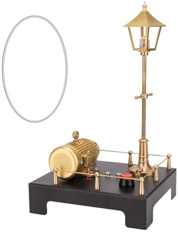 BAUBAUPLAY Kit de máquina de vapor, mini máquina de vapor, generador de energía y lámparas, juego de modelo de escena