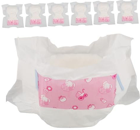 TOYANDONA 7st Babywindel Wiederverwendbare Puppenwindeln Zubehör Für Wiedergeborene Babys Windeln Für Wiedergeborene Babypuppen Wiedergeborene Windeln Spielzeugwindeln Windelspielzeug Papier