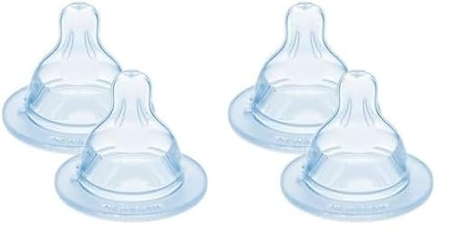 MAM Sauger für Babyflasche | für Neugeborene | 94% der Babys lieben sie | besonders langsam | der Brust nachempfunden | stillfreundlich | Sauger Gr. 0 | 0 Mon | 2 Stück (Packung mit 2)