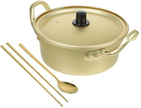 Zerodeko Japanese Cookware Set Korean Ramen Pot Lid Noodle Pots for Restaurant Heat-Resistant Handle