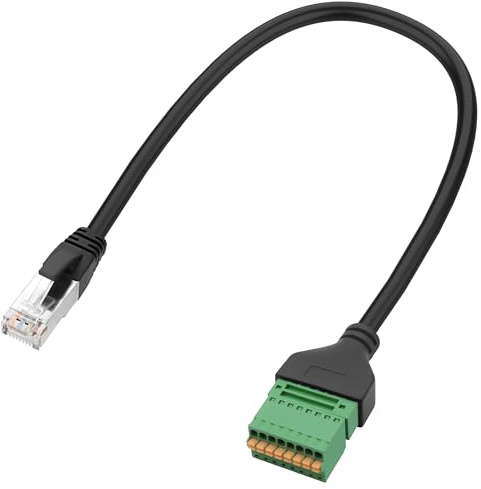 XMSJSIY RJ45 zu 8Pin lötloser Verbinder Breakout Board Spring Terminal | RJ45 8P8C Stecker zu 8Pin Quick Crimping Ethernet Kabel Quick Connect Adapter Netzwerk Verbinder für Cat5/6/7